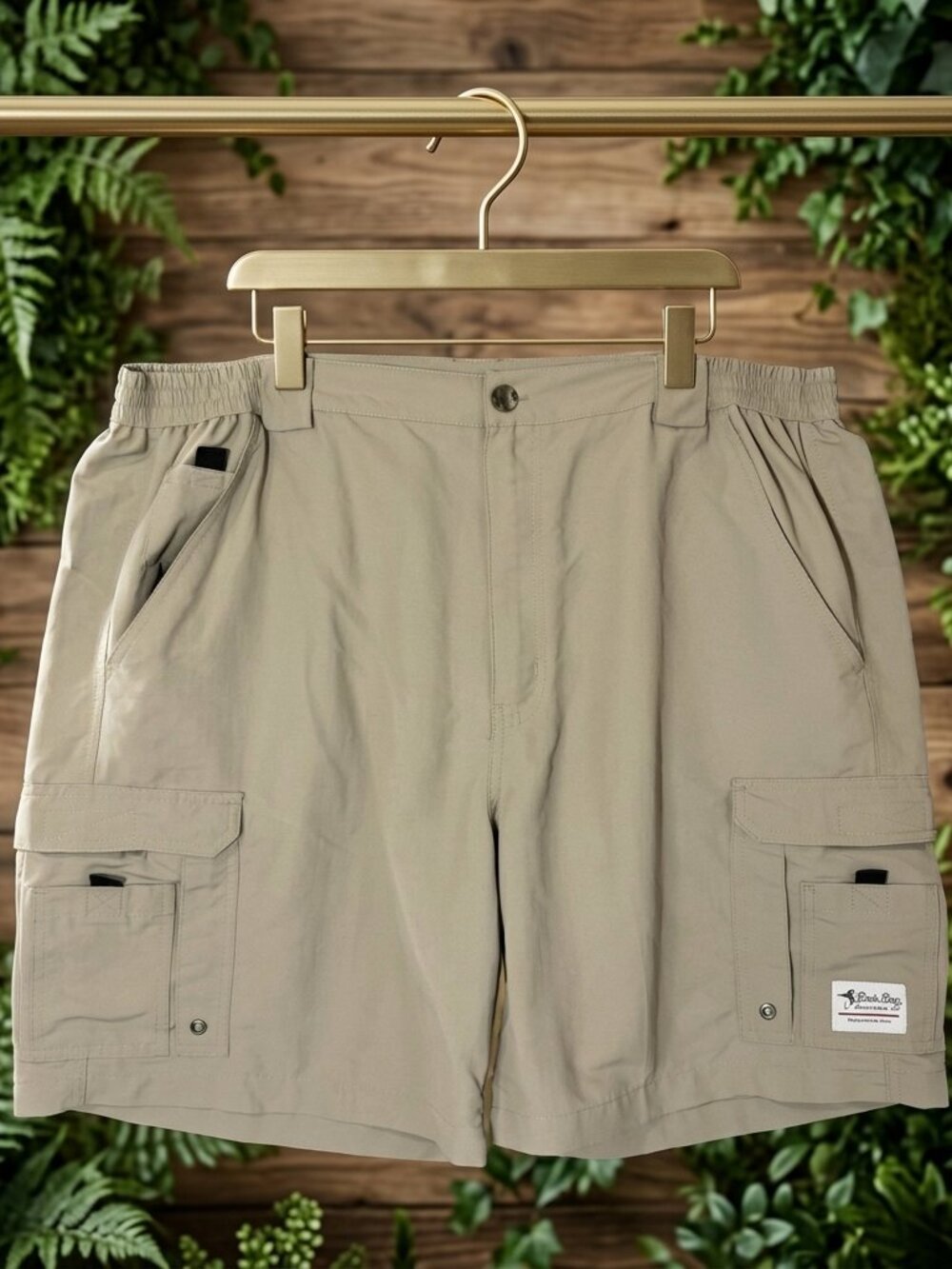 Bimini Bay Cargo Shorts Men 44 Beige PERFORMANCE GEAR Fishing Outdoor Nylon